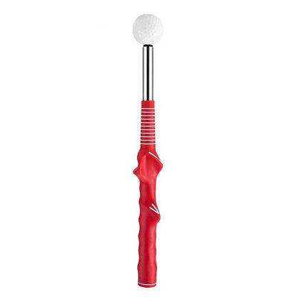 Indoor Golf Swing Practice Stick With Sound Assistant - Red