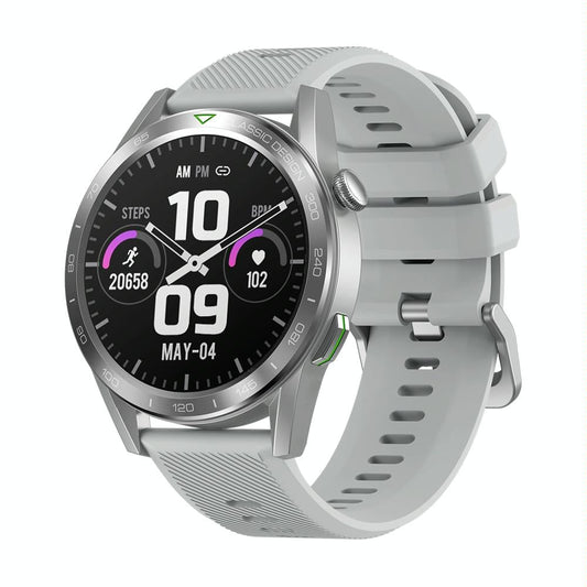 1.39 Inch Screen Voice Calling Smart Watch Support Heart Rate / Blood Pressure / Blood Oxygen - Starlight Silver