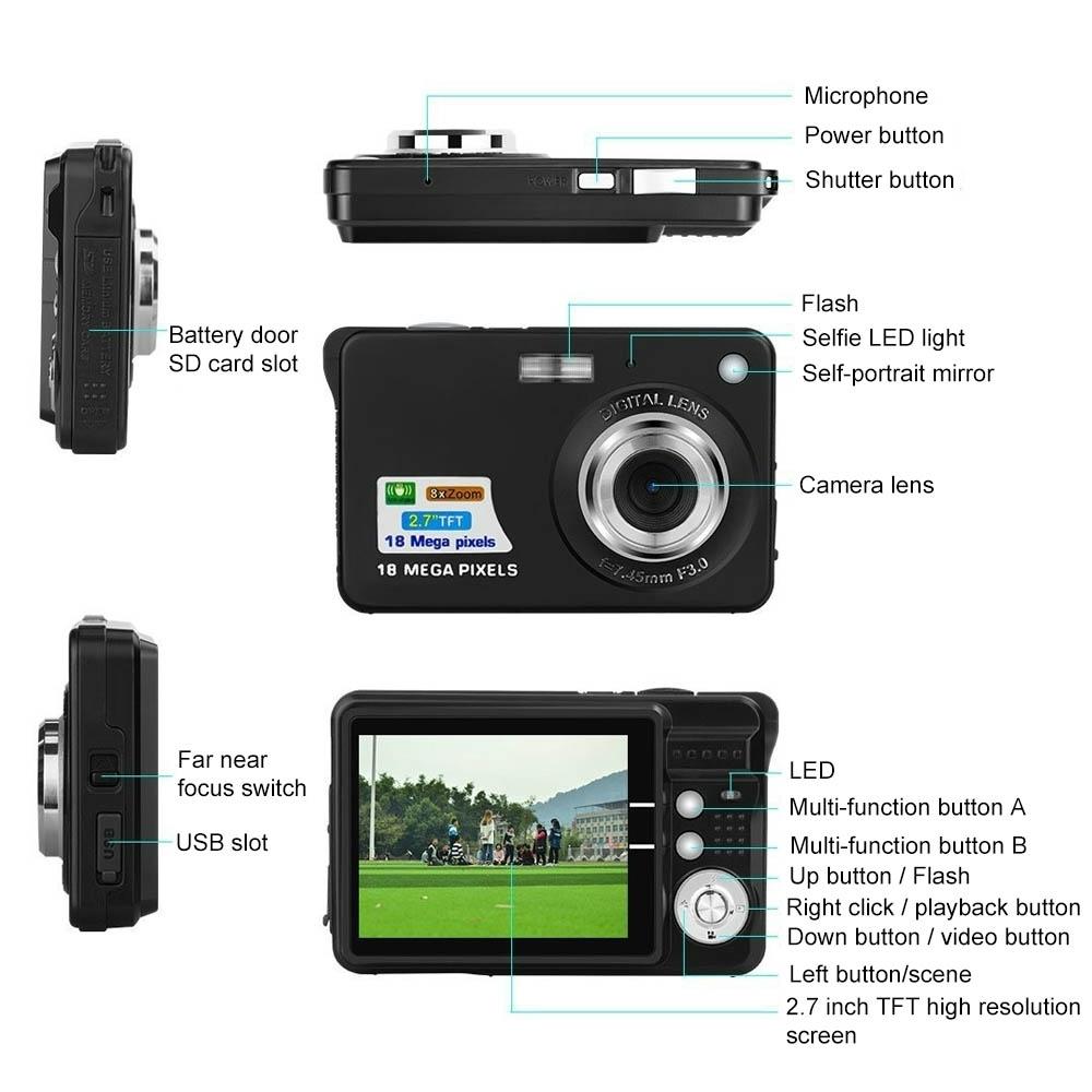 Compact Digital Camera For Daily Photos And Videos - Ideal For Students