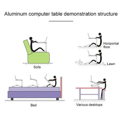 Adjustable Foldable Laptop Stand - 360 Degree Portable Aluminum Desk Holder