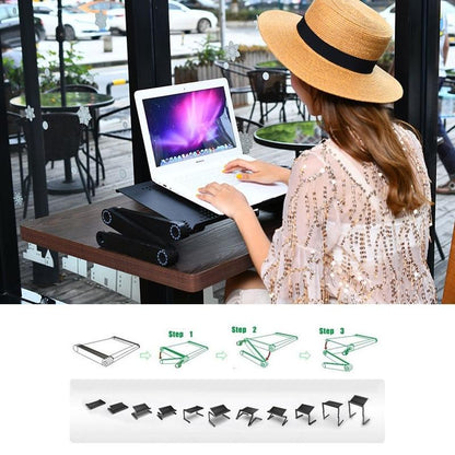 Adjustable Foldable Laptop Stand - 360 Degree Portable Aluminum Desk Holder