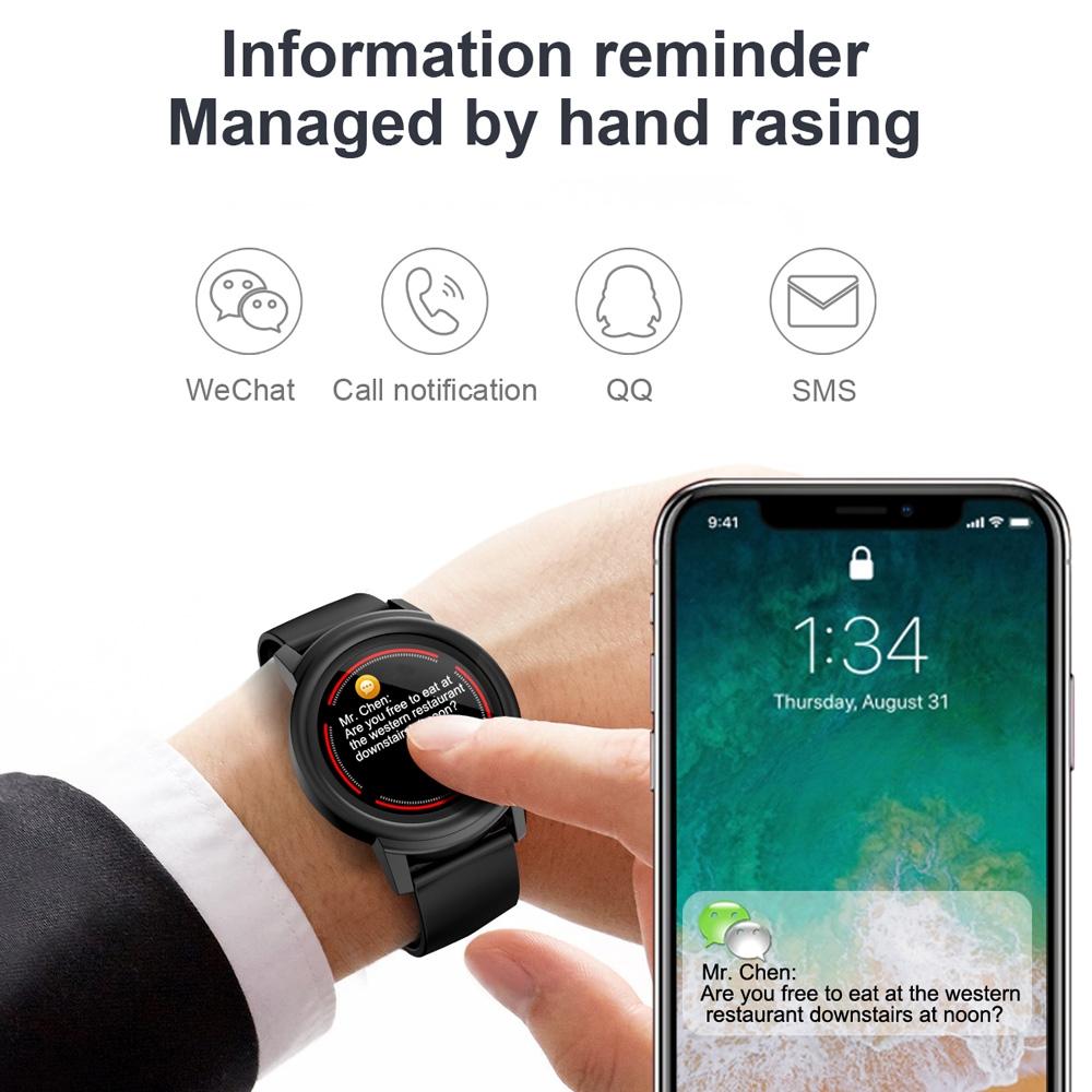Smart Bracelet With Call Reminder Heart Rate & Sleep Monitoring - Black