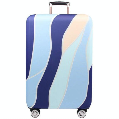 22-24 Inch Travel Suitcase Dust Covers - Elastic & Abrasion-Resistant - Blue Ripple