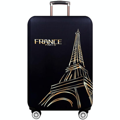 Medium Elastic Luggage Cover - Thick Wear-Resistant Anti-Dust Protection - European Sights