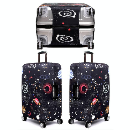 Medium Elastic Luggage Cover - Thick Wear-Resistant Anti-Dust Protection - European Sights