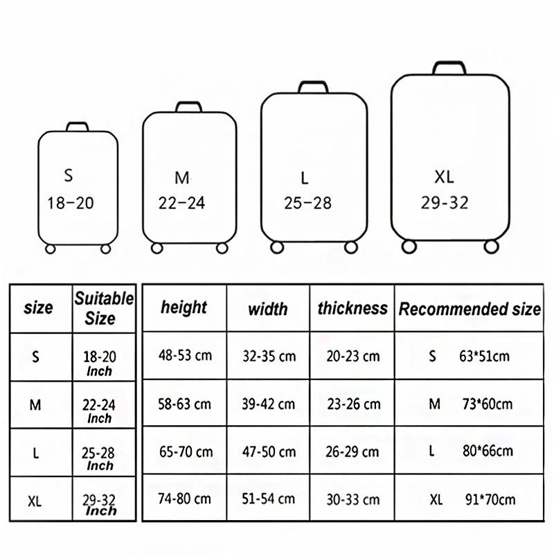 Protective Elastic Suitcase Cover - Fits 22-24 Inch Luggage - Dustproof & Scratch-Proof - Geometric Map