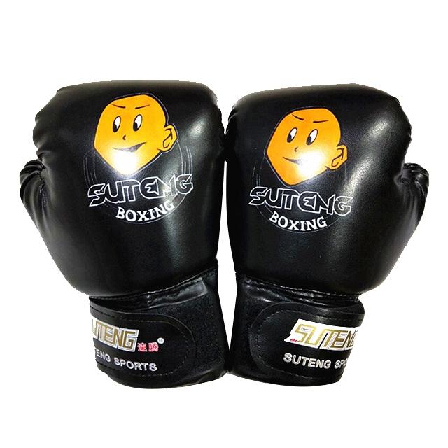 Children'S Cartoon Boxing Gloves - Pu Leather - Cartoon Black