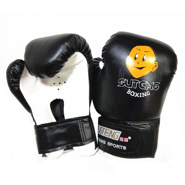 Children'S Cartoon Boxing Gloves - Pu Leather - Cartoon Black