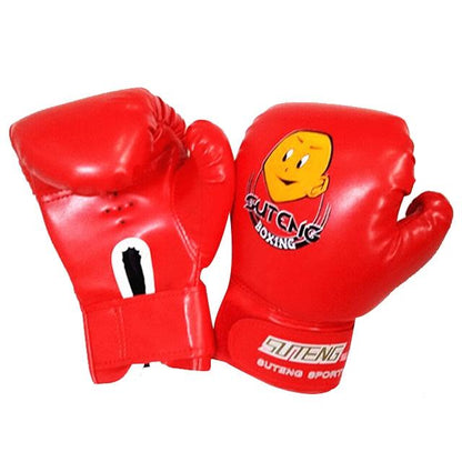 Children'S Cartoon Boxing Gloves - Pu Leather - Cartoon Black