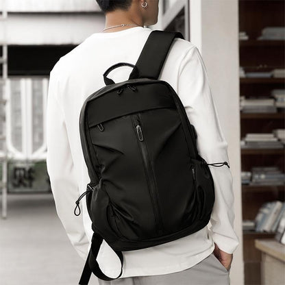 Black Oxford Laptop Backpack - Multifunctional