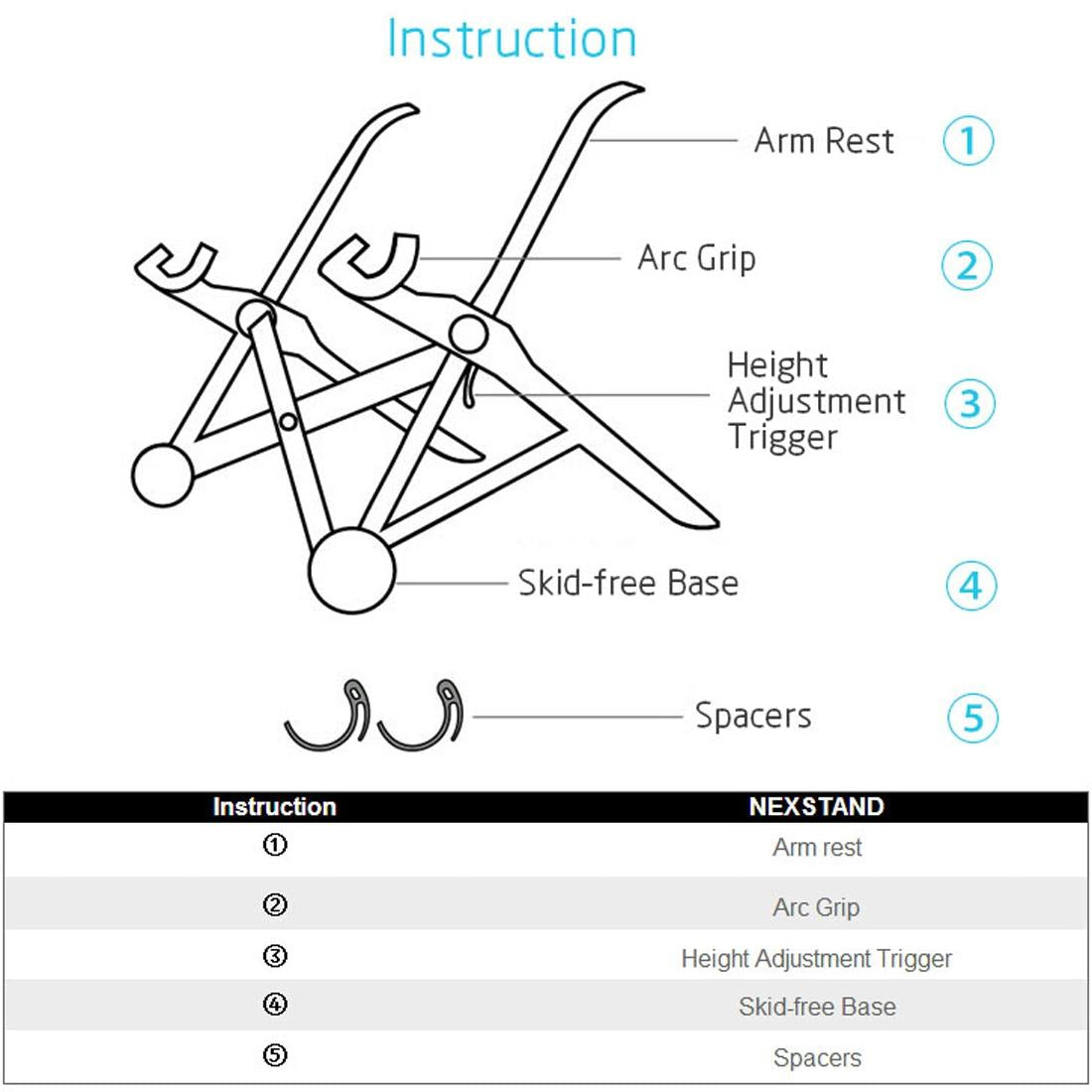 Adjustable Foldable Laptop Stand - Portable Desk Holder