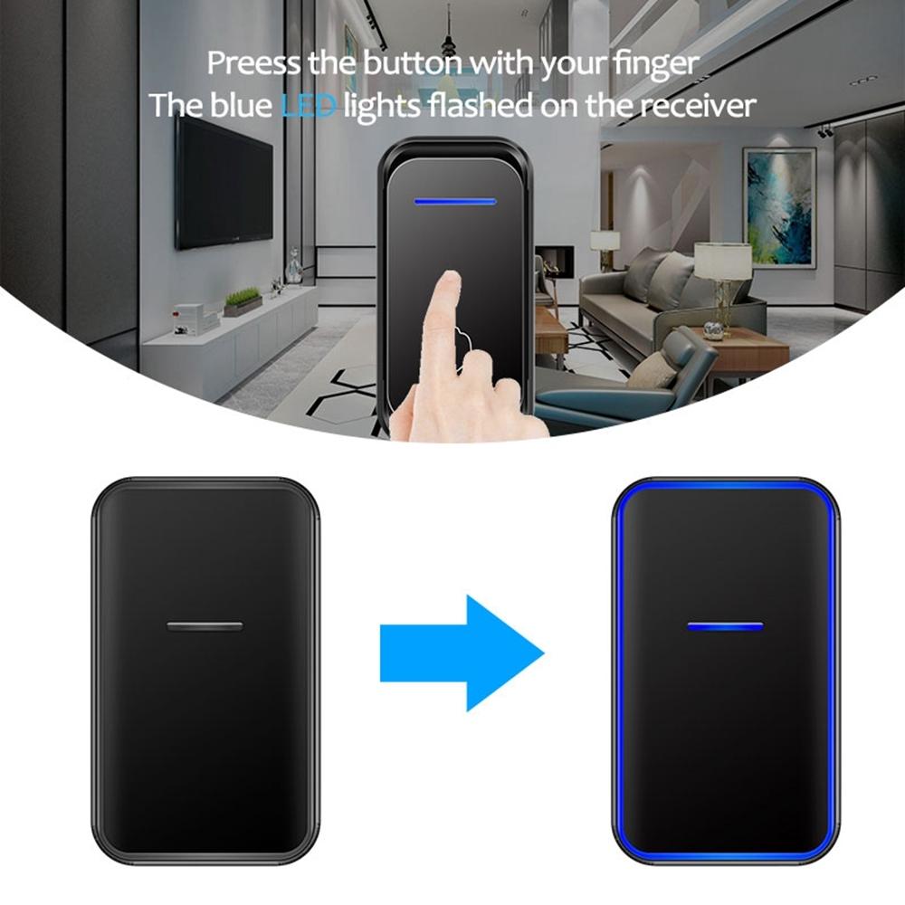 Wireless Digital Doorbell For Elderly - Home Smart - Black