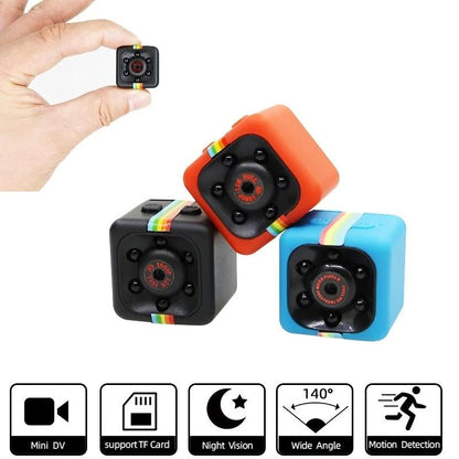 Hd Mini Sport Camera With Night Vision & Tf Card - Black