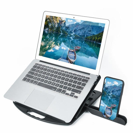 Enhanced Laptop Cooling Stand - Versatile And Efficient - Black