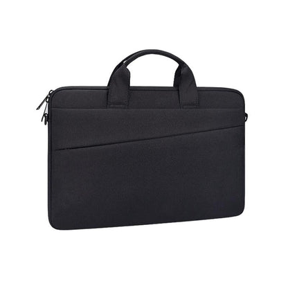 Portable 14.1 Laptop Tablet Bag With Dual Pockets And Soft Handle - Black