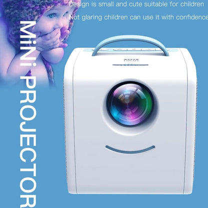 Portable Mini Projector For Kids - 1080P Led - Blue White