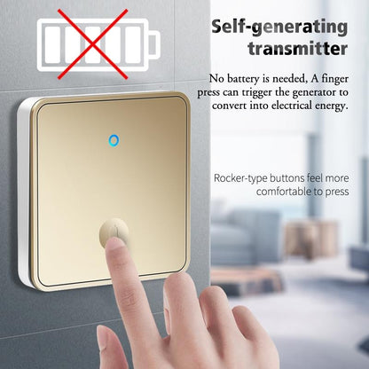 Wireless Self-Generating Doorbell - 1 For 1 Offer - White