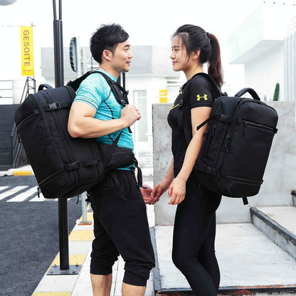 17 Inch Waterproof Usb Shoulder Backpack for Travel - Black