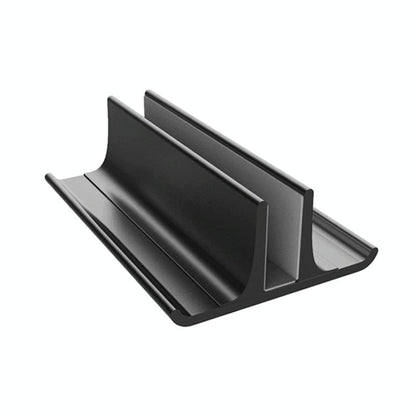 Adjustable Vertical Laptop Stand - Portable Aluminum Alloy Base Black