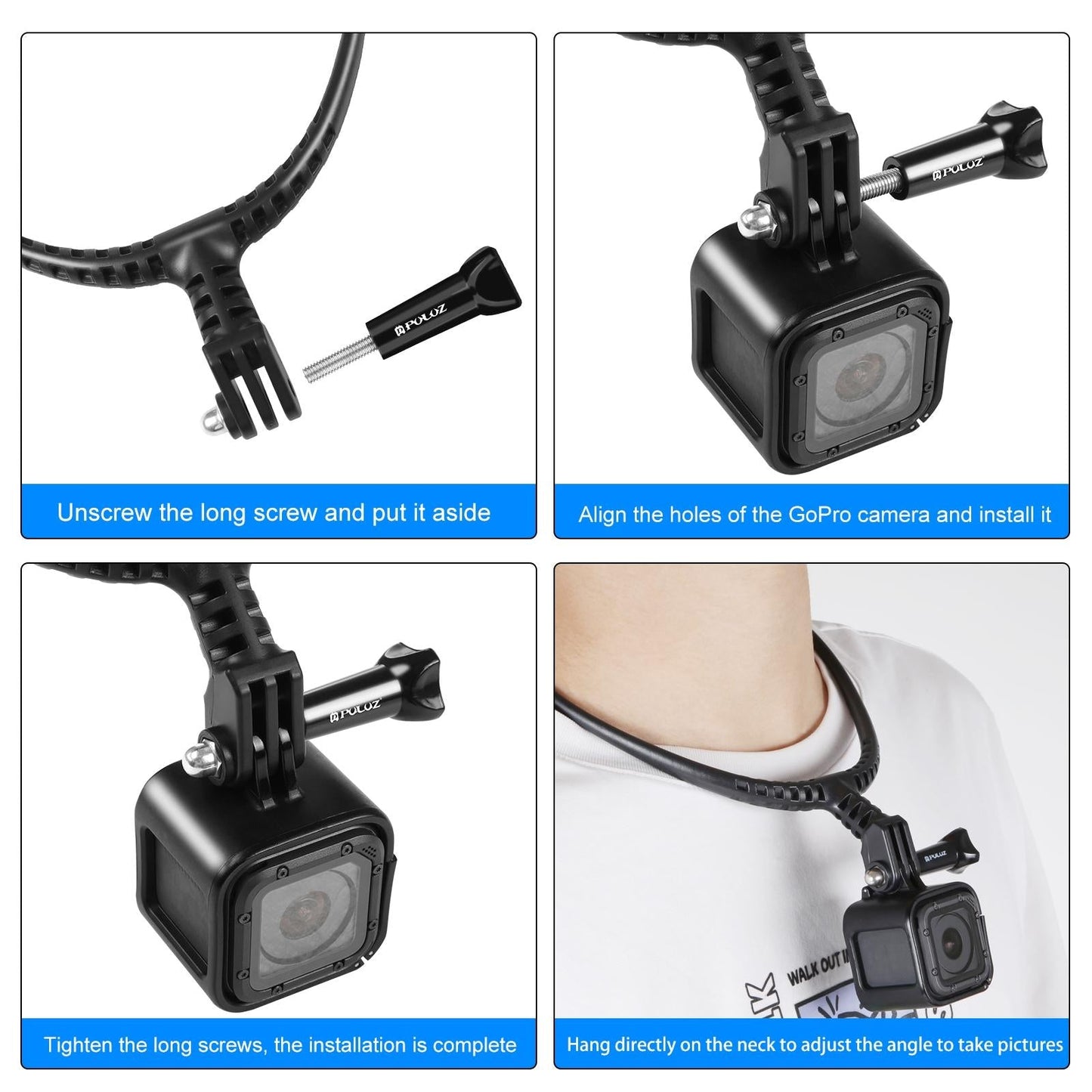 Flexible Gopro Mount For Action Cameras - Adjustable