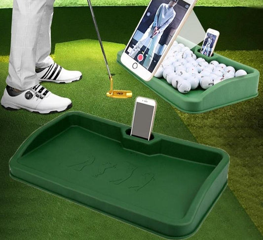 Black Character Pattern Golf Service Box With Phone Stand - 100 Balls - Black Character