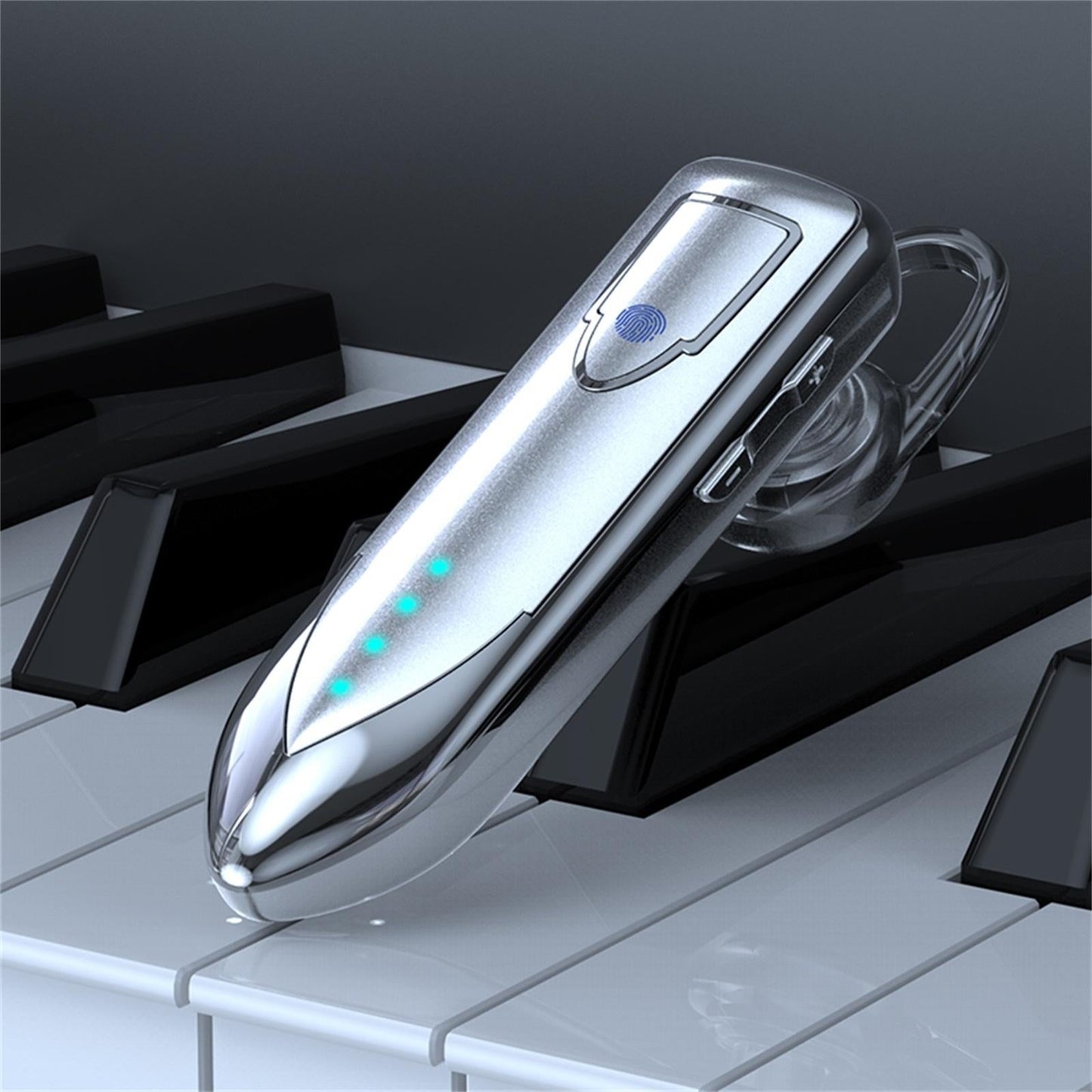 Business Style Bluetooth 5.0 Earphone with Touch Switch - Blue