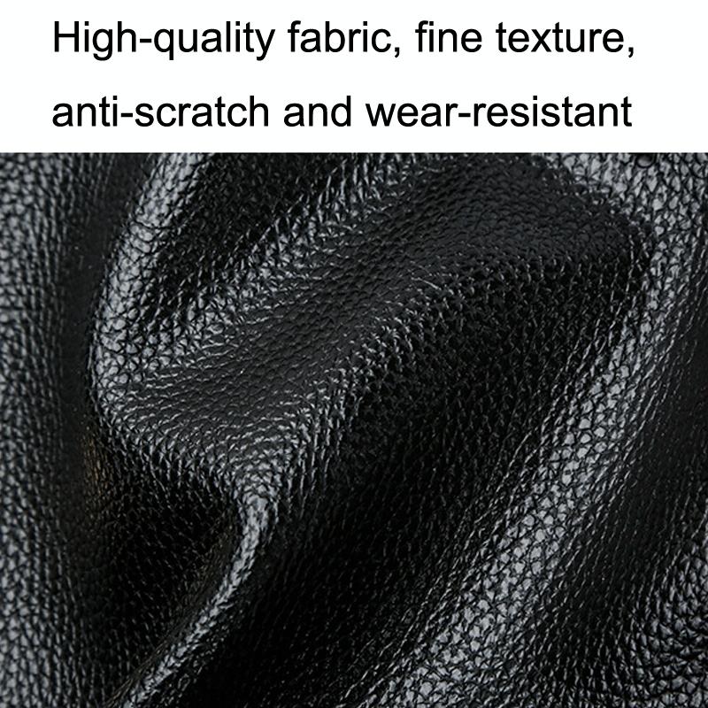 Leather Travel Backpack - Anti-theft Compact - Black