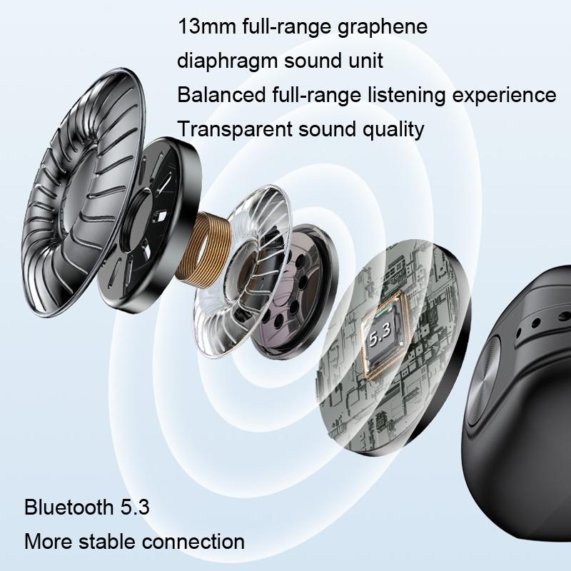 Wireless Dual Ear Bone Conduction Bluetooth Earphones - Mini Sport Clip - White