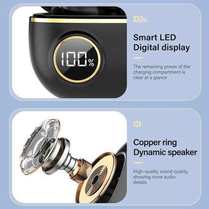 Waterproof 9d Stereo Bluetooth Earphones with Charging Case - Pink