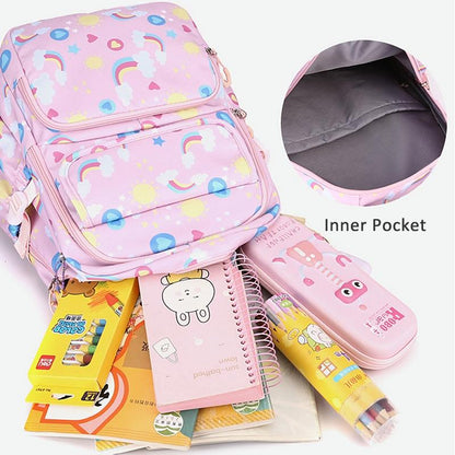 Kids Backpack Set With Lunch Bag & Pencil Case - 3 In 1 - Purple