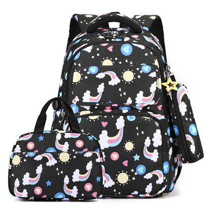 Kids Backpack Set With Lunch Bag & Pencil Case - 3 In 1 - Purple