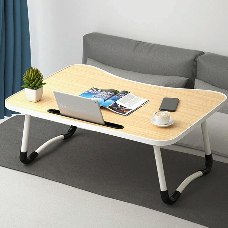 Adjustable Folding Laptop Desk With Non-Slip Legs And Card Slot - With Card Slot