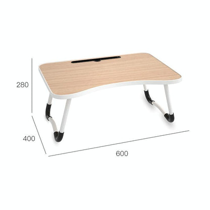 Adjustable Folding Laptop Desk With Non-Slip Legs And Card Slot - With Card Slot