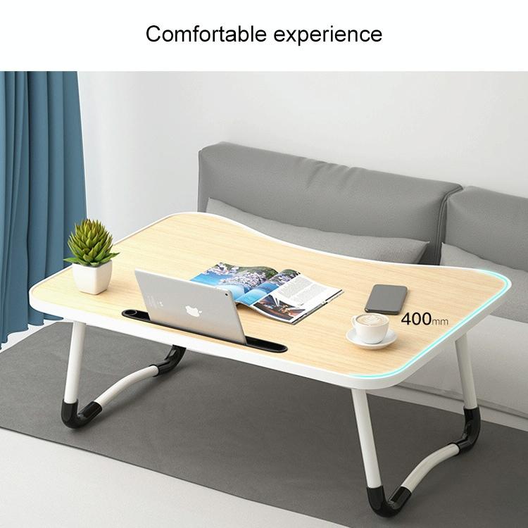 Adjustable Folding Laptop Desk With Non-Slip Legs And Card Slot - With Card Slot