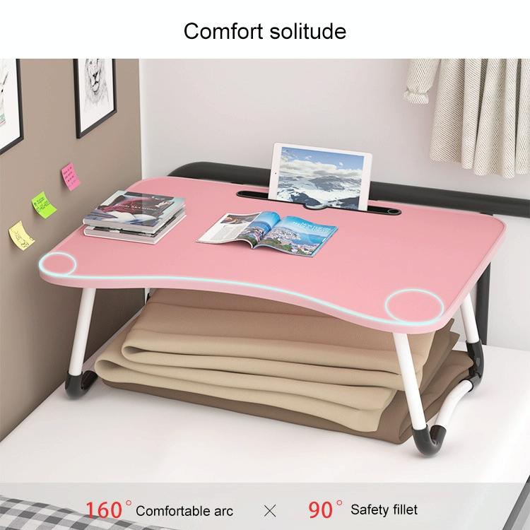 Adjustable Folding Laptop Desk With Non-Slip Legs And Card Slot - With Card Slot