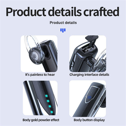 Business Style Bluetooth 5.0 Earphone with Touch Switch - Purple