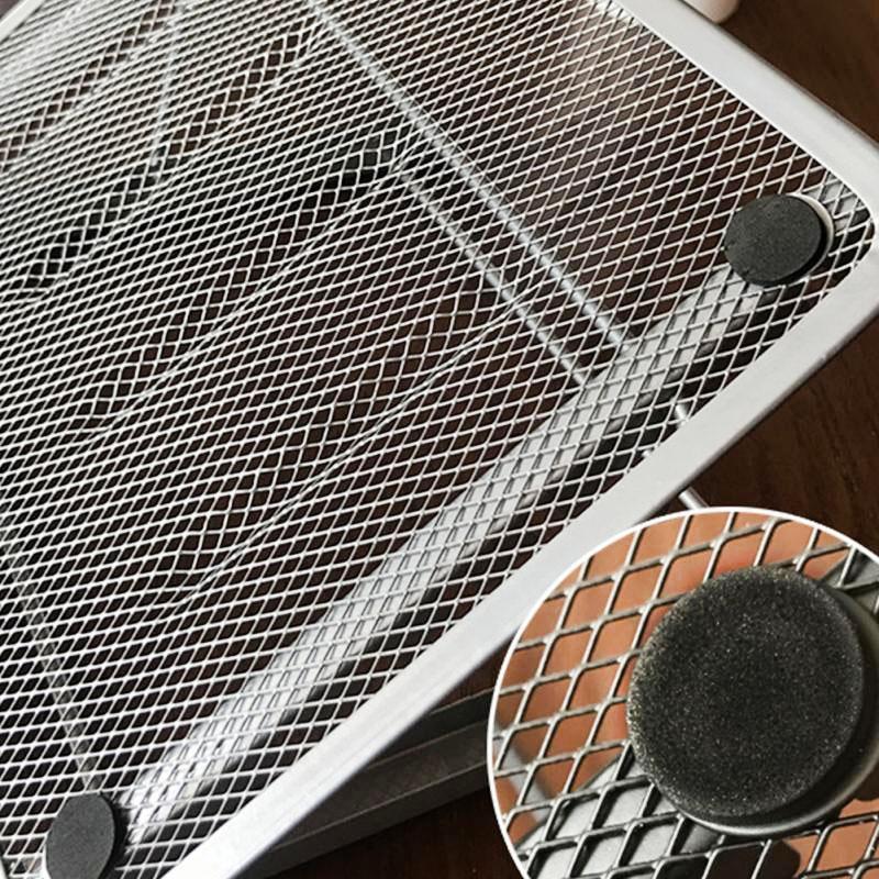 Adjustable Folding Metal Mesh Desktop Cooler - Black