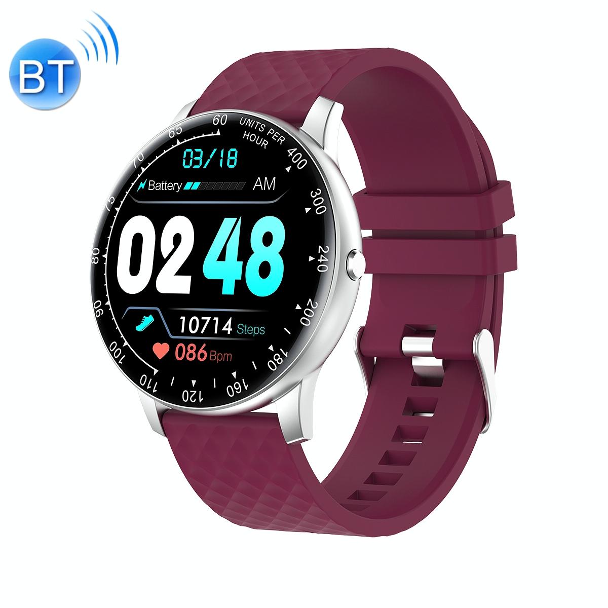 1.75 Inch Hd Round Screen Silicone Strap Smart Sports Watch - Purple