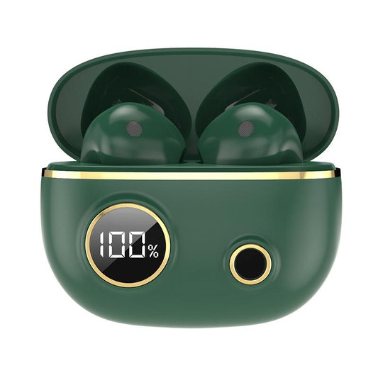 Waterproof 9d Stereo Bluetooth Earphones with Charging Case - Green
