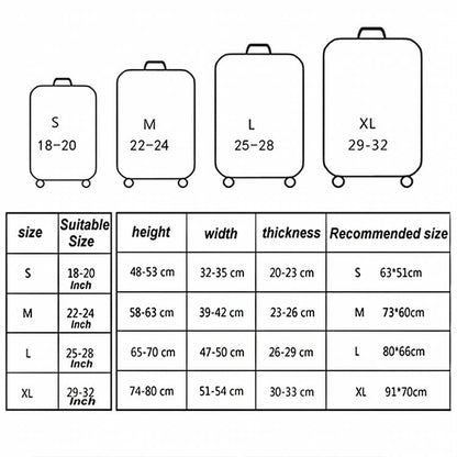 Protective Elastic Luggage Covers - 25-28 Inch - Resistant To Abrasion And Dust - Pink Ripple