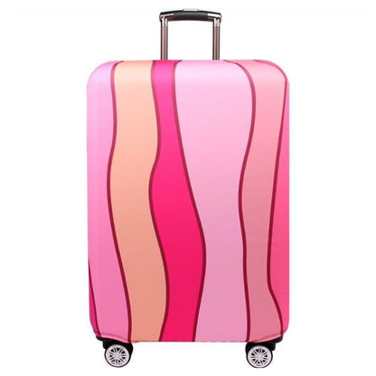 29-32 Inch Travel Suitcase Dust Covers - Elastic & Abrasion-Resistant - Pink Ripple