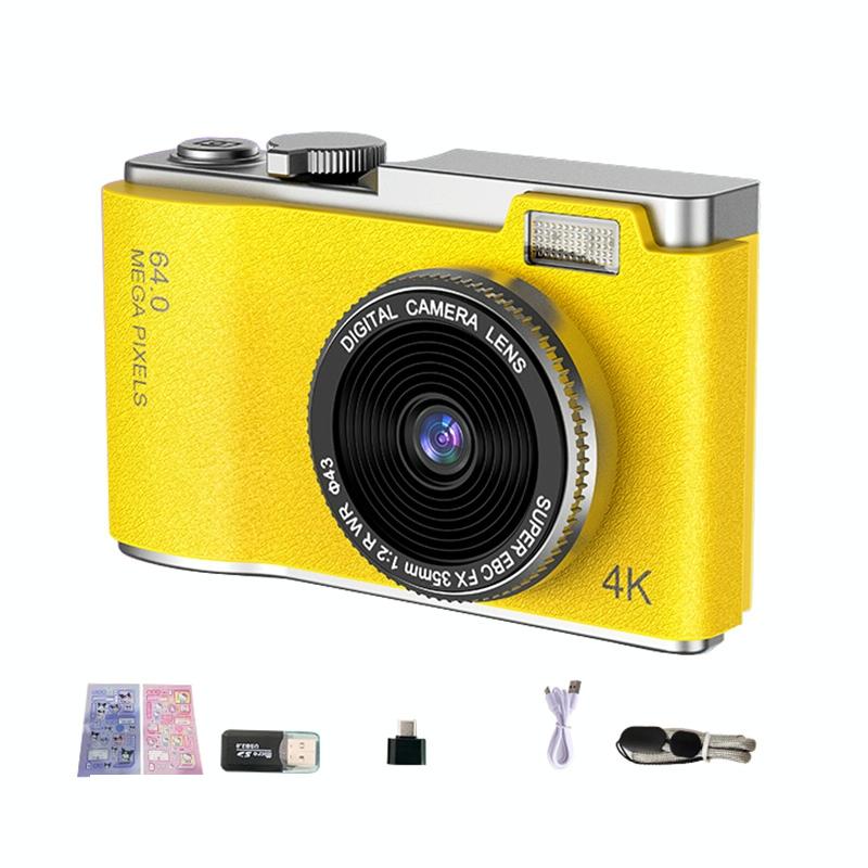 Retro Kids Camera With Dual-Lens 4K Hd Ccd - 2.4 Inch
