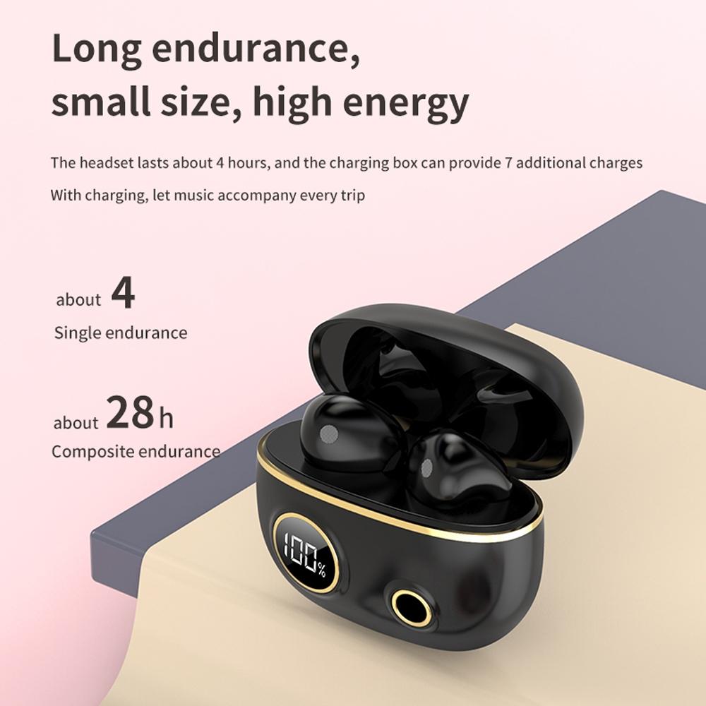 Waterproof 9d Stereo Bluetooth Earphones with Charging Case - Red