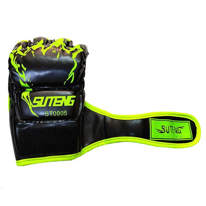 Adult Half-Finger Boxing Gloves For Training - Orange