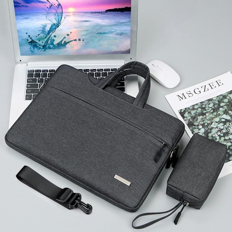 14 Inch Inner Bag With Shoulder Strap For Handbag Or Laptop - Power Bag - Dark Grey