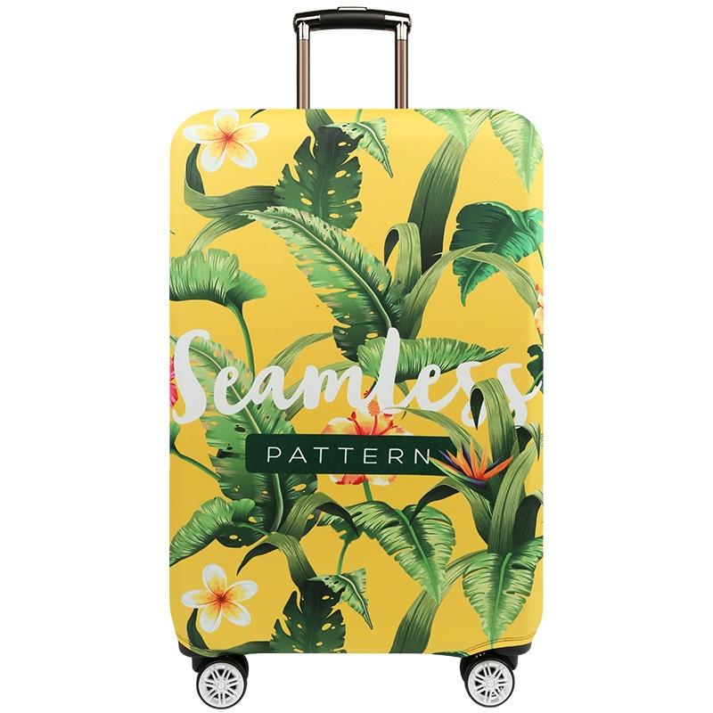 Stretchy Luggage Dust Cover - Durable & Protective - Size L - Sword Leaf Forest - Xl