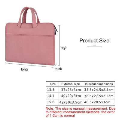 Waterproof Portable One-Shoulder Handbag For 14.1 Laptops With Hidden Zipper And Suitcase Belt - Dark Gray