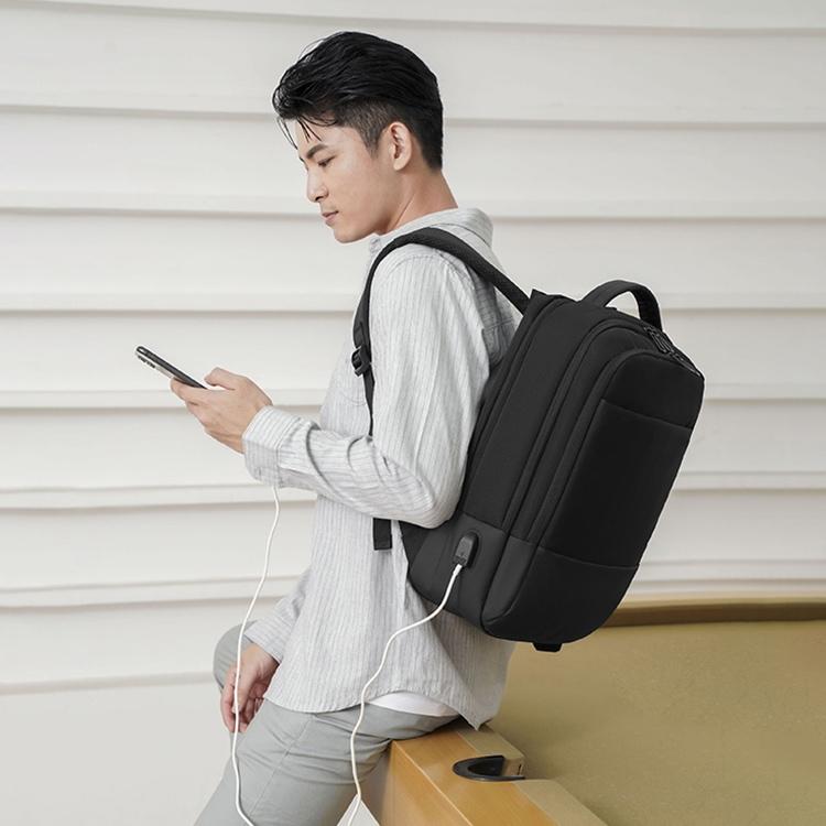 Multifunctional Oxford Laptop Backpack - Cxs-618 - Dark Gray