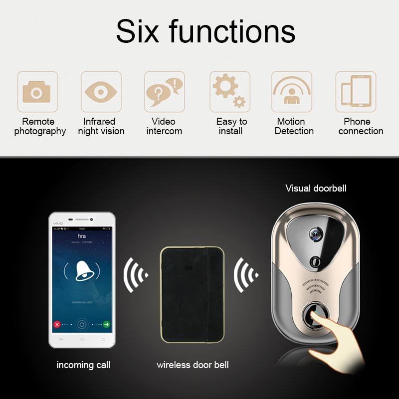 Smart Wifi Doorbell With Hd Intercom Night Vision & Micro Sd Support - Rose Gold