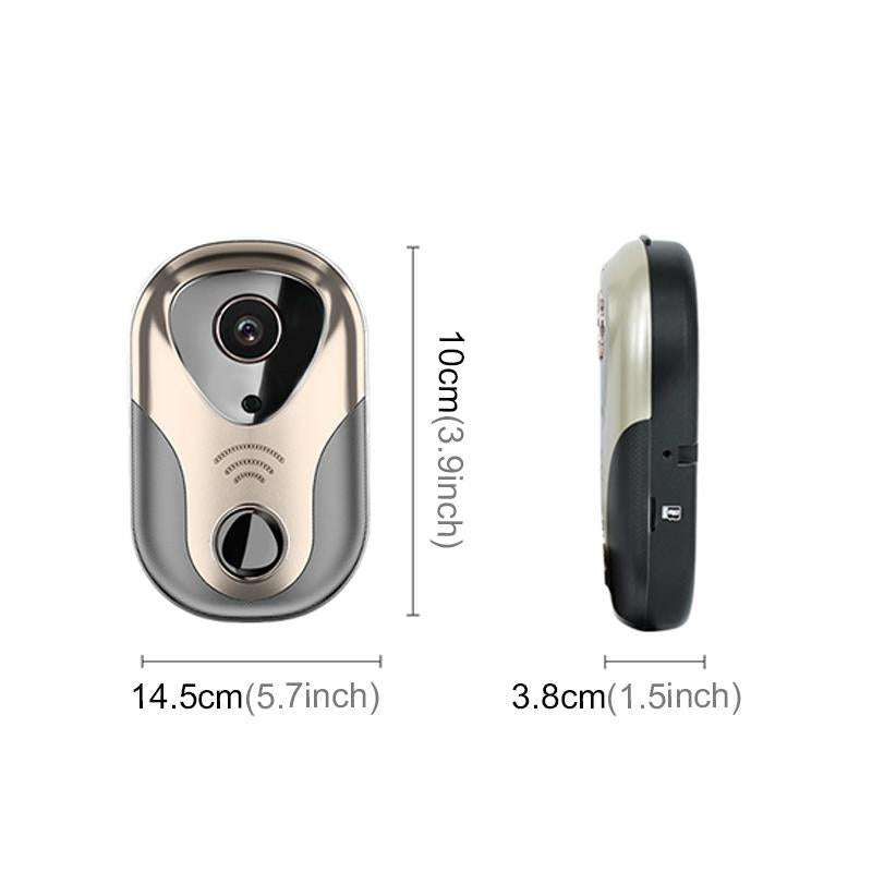 Smart Wifi Doorbell With Hd Intercom Night Vision & Micro Sd Support - Rose Gold